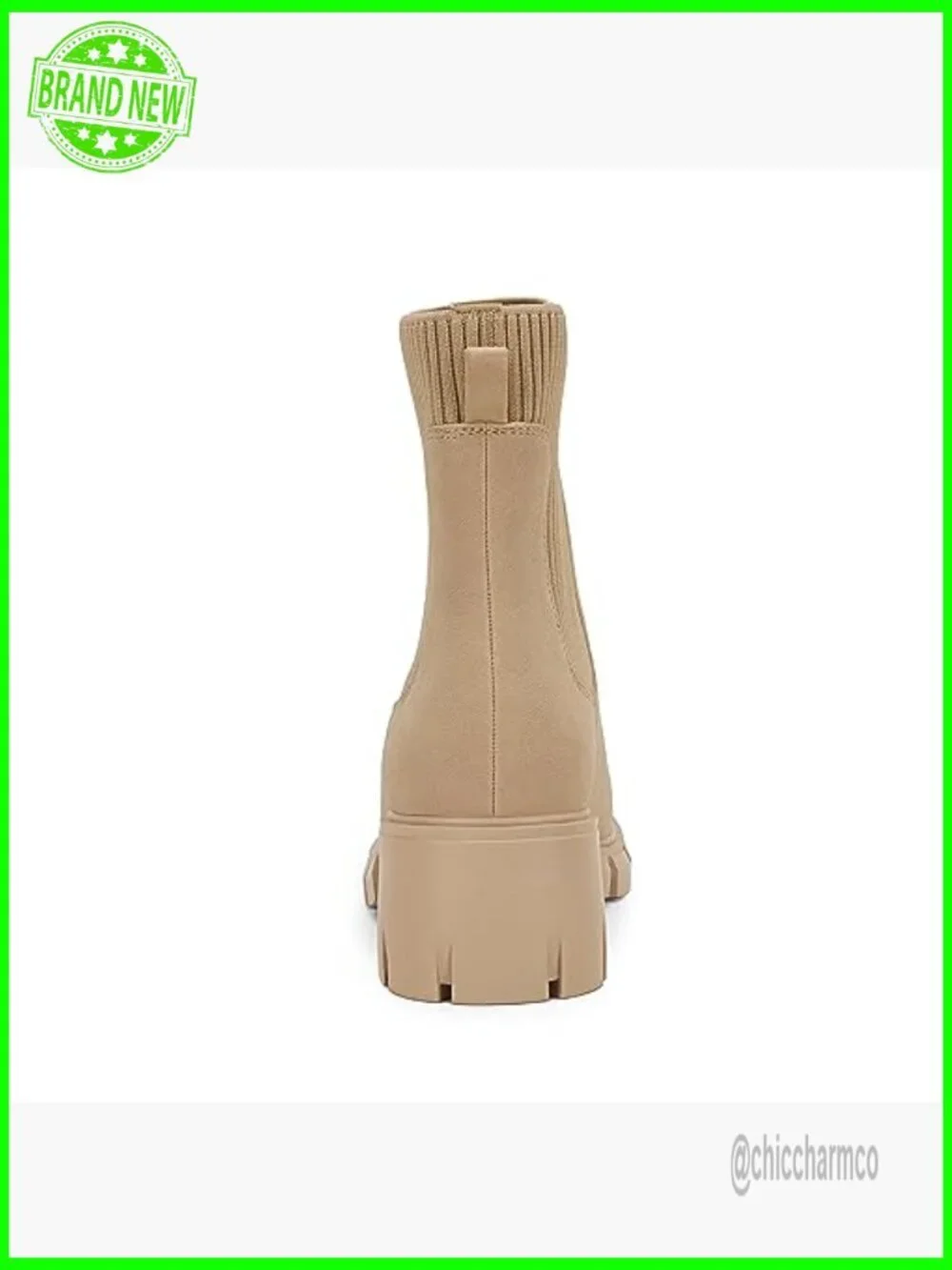 Platform Ankle Boots Chunky Heel Chelsea Booties Lug Sole Combat Shoes